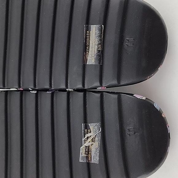 Arsenic Slide Sandals  Mushroom Print Black Size 11 - Picture 12 of 12